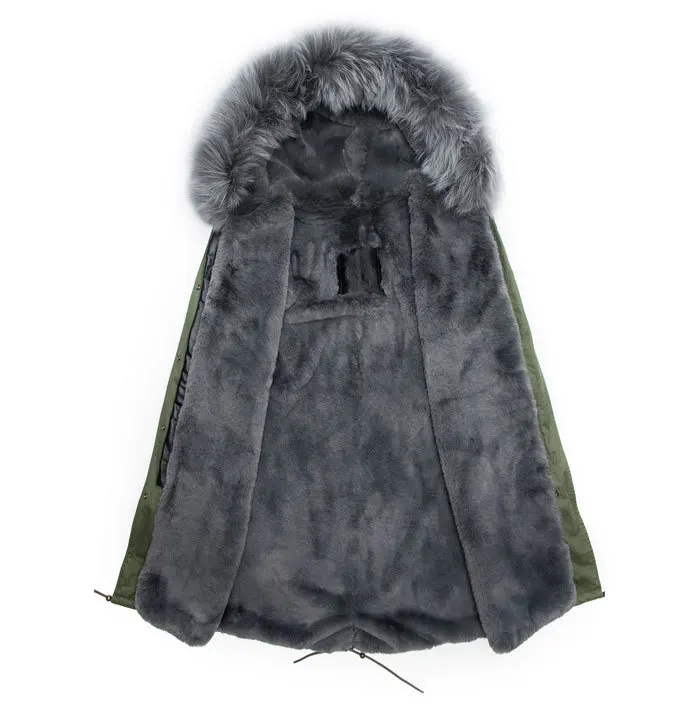 

2016 grey slim furs coats parka men and Mr wear long thick jacket