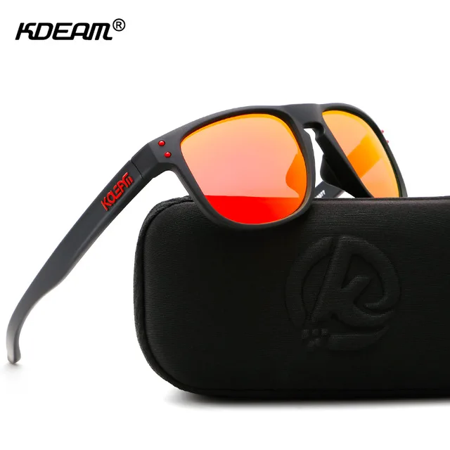 

KDEAM High Definition TR90 Sunglasses Polarized Sport Sun Glasses Men Polaroid Lens Athletes' Choice With Case KD9377