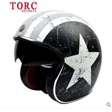 2015 limited brand TORC open face motorcycle helmet with inner sun visor casco capacetes vintage retro men scooter helmet