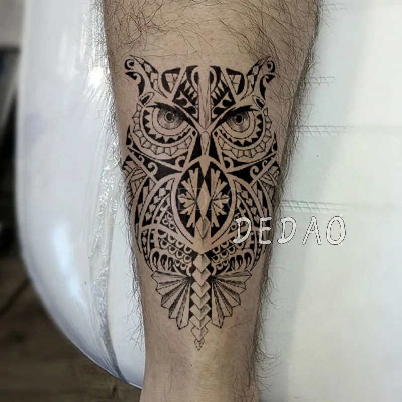 Водостойкие Временные татуировки, поддельные татуировки, наклейки с изображением совы, тату с тотемом, тату для рук, рук, ног, тату для мужчин и женщин