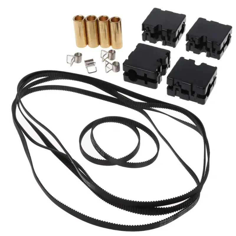 

3D Printer Part Injection Slider With Copper Sleeve +Slider Block Spring + GT2 610 200 Timging Belt for Ultimaker 2 UM2