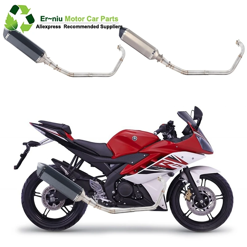 

R15 YZF-R15 MT15 Motorcycle Full System Exhaust Muffler Escape Modified Link Pipe Slip-On For yamaha R15 2008-2017