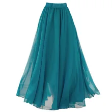 Летняя новая шифоновая юбка женская богемная однотонная и пляжная одежда юбка Милая темпераментная юбка Феи Женская нормальная одежда