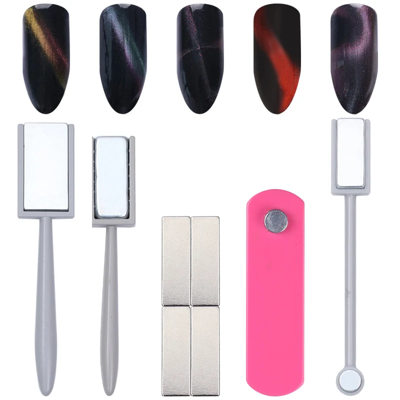 

1PC 3D Cat Eye Magnet Nail Magnet Stick Strong Magical Effect Slice Board For UV Gel Polish DIY Nail Art Tool Manicur