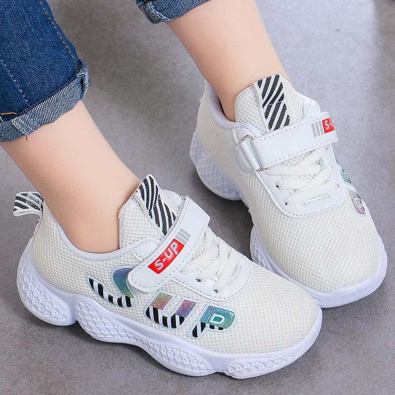 

Spring New Children's Boy White Shoes Girls Sports Shoes Big Children's Casual Sneakers A14