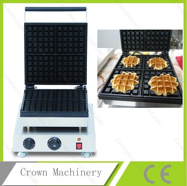 4 Slice Square Shape Belgian waffle maker; Waffle iron; Egg waffle pan