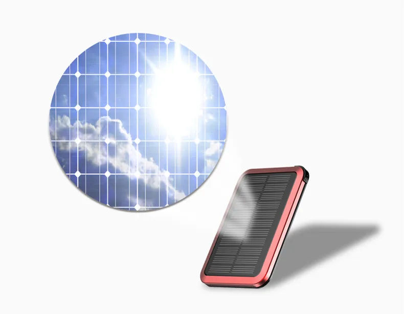 

5000mAh Solar Power Bank Solar Battery Pack Mini Power Bank Usb charger for iphone xs 7 8 plus samsung s8 s9