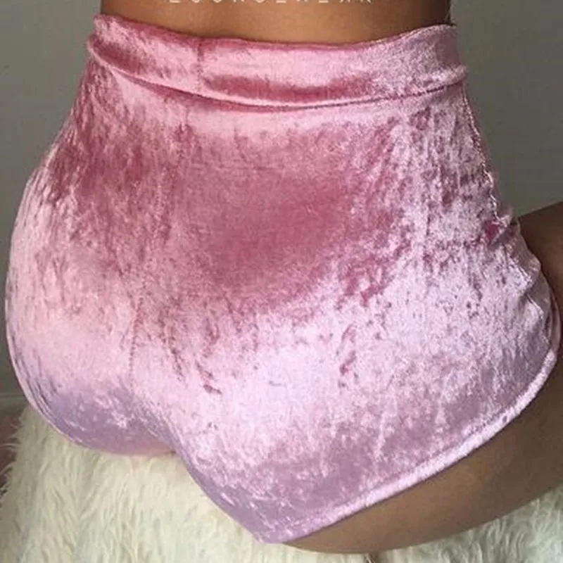

Autumn Winter Velvet Shorts Women Velvet Drawstring Shorts Casual High Waist Mujer Sexy Elegant Skinny Mini Shorts 6 Colors S-X