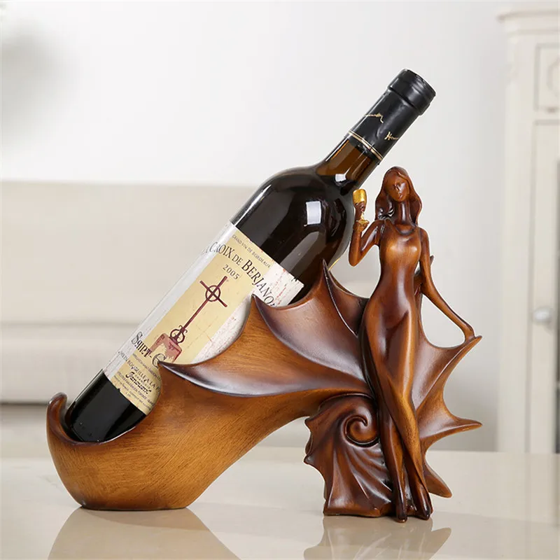  Luxury Girl Wine Rack Resin Crafts Home Decoration Christmas Birthday Gift Bedroom Living Room Offi - 32982556841