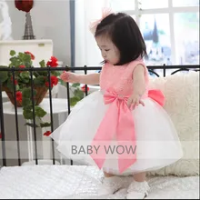 ДЕТСКИЕ WOW Розовый Детские Девушки Вечерние Платья Vestido Infantil для 1 Год Рождения Пари Рождество для 0-2 Т Дети Платье Принцессы 80185