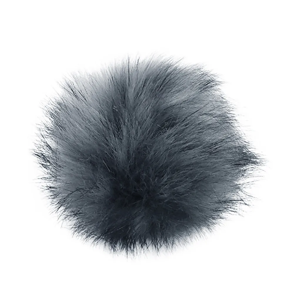 G Fashion Cute DIY Knitting Hats Accessires-Faux Fake Fur high quality Pom Pom Ball with Elastic Band - Цвет: G