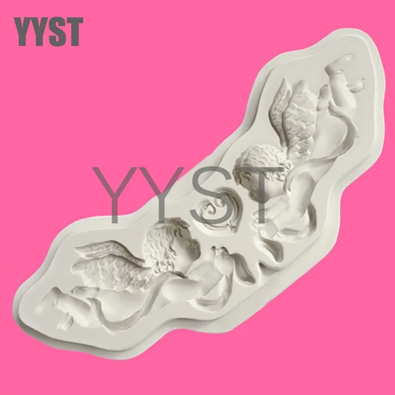Yueyue Sugarcraft 1 шт силиконовая форма с изображением ангела помадка форма для украшения торта инструменты форма для шоколадной мастики CK-SM-144