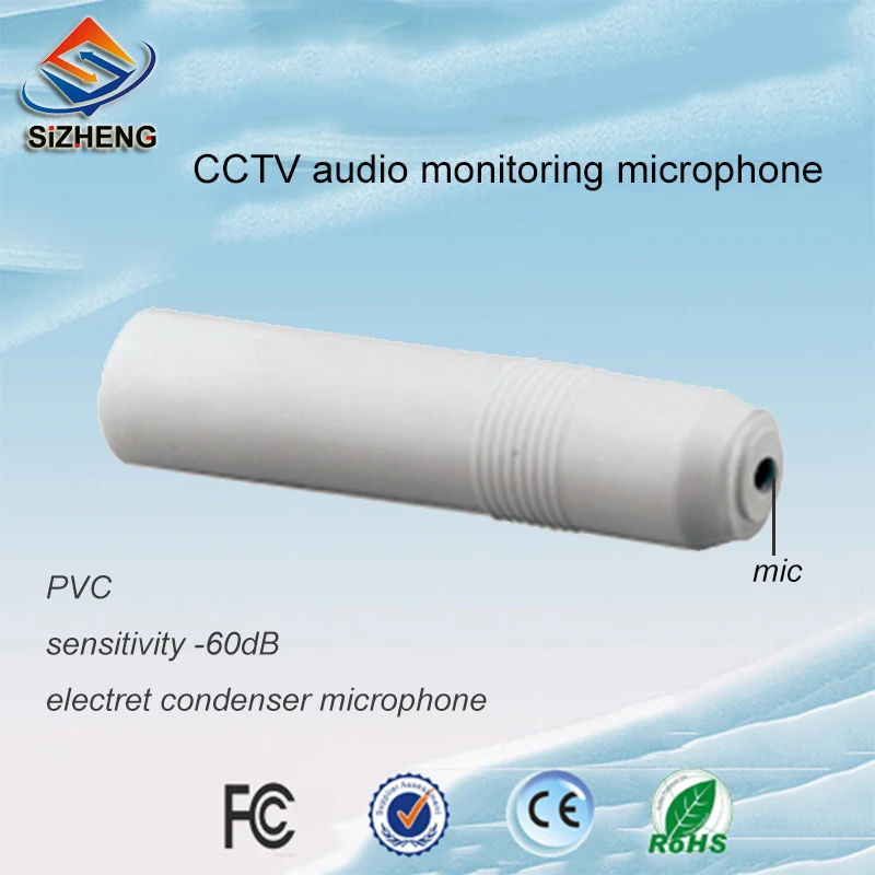 

SIZHENG SIZ-125 Small security sound pickups CCTV audio monitor cctv microphone -60dB for video surveillance