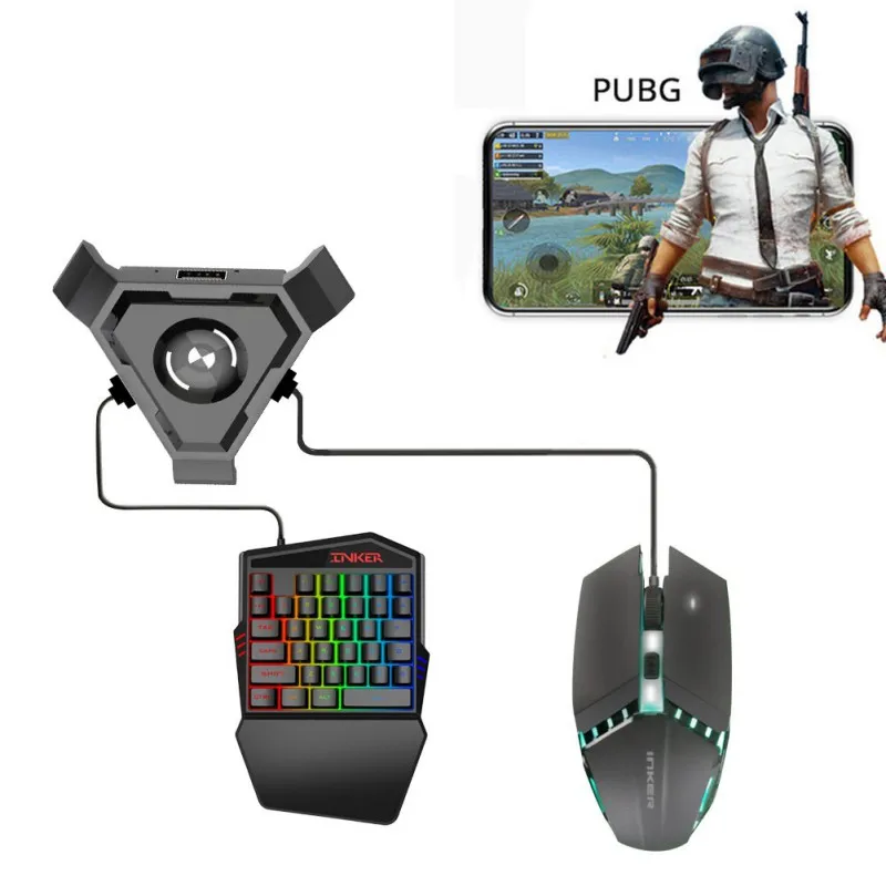 

For PUBG Mobile Gamepad Controller Gaming Keyboard Mouse Bluetooth Converter Adapter Plug And Play For Bluetooth v4.1