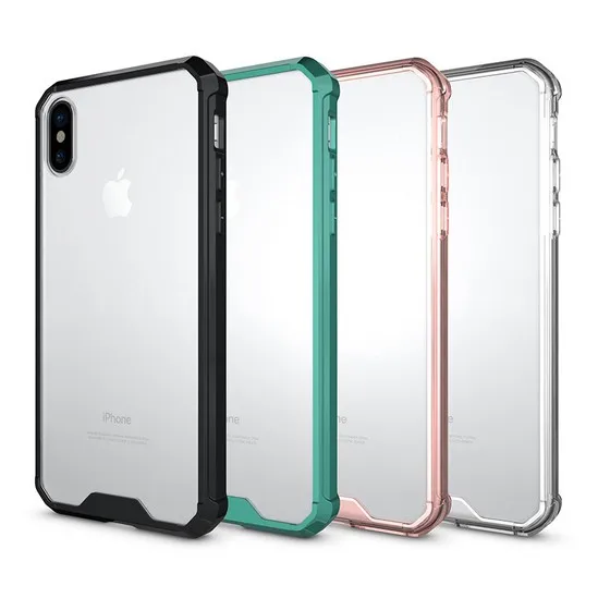 For iPhone7 8 Plus 6 6s Shockproof Armor Gel Gasbag Transparent Hard PC Phone Case |