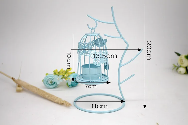 1 шт. Европейская ветка дерева птичья клетка подсвечник железная модель фонаря гостиная креативная свеча палочка украшение дома MK 030