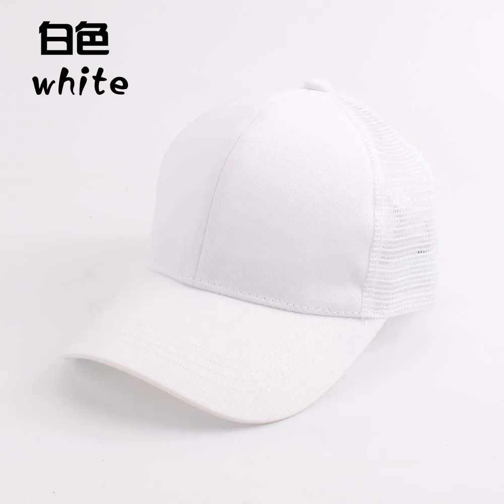 CDFNCG 2019 модная летняя поп Snapback дышащая бейсбольная кепка шапочка с хвостом одноцветная Солнцезащитная шляпа для женщин уличная Gorras