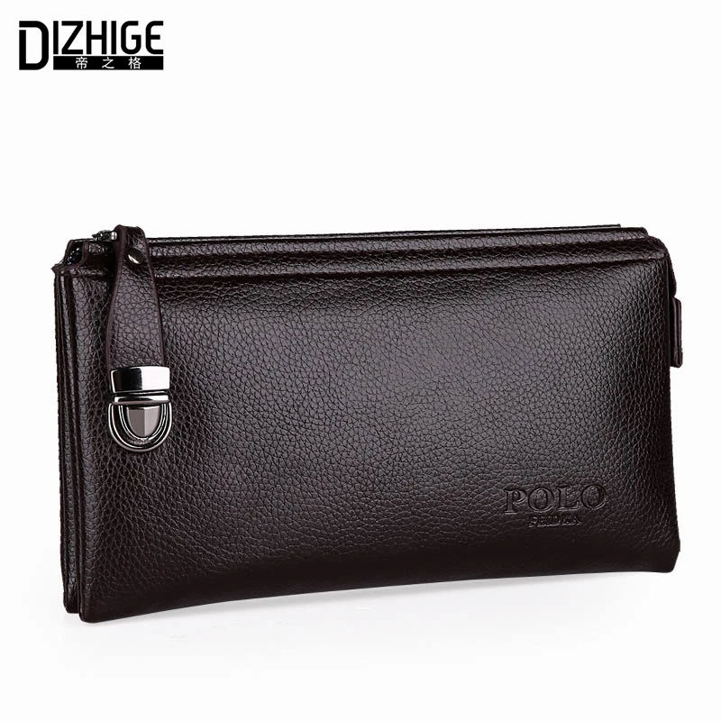  DiZhiGe Brand Anti-theft Lock Designer Genuine Leather Wallet Men Casual Famous Luxury Men Clutch Bag Vintage Wallet Male Purse 