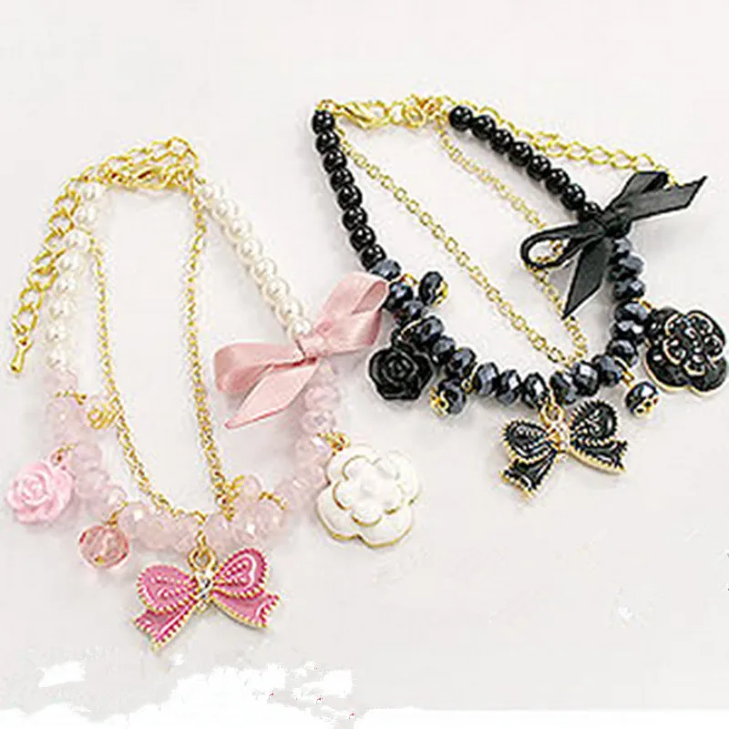 

Fashion Women Girls Crystal Rose Bowknot Camellia Sweet Pearl Bracelet Bangle