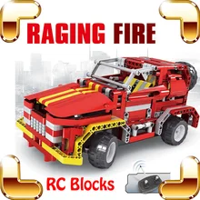 New Idea Gift Raging Fire 4CH RC Blocks Jeep Car Electric Radio Control Truck Vehicle DIY Game Racing Fun Match Boys Toys