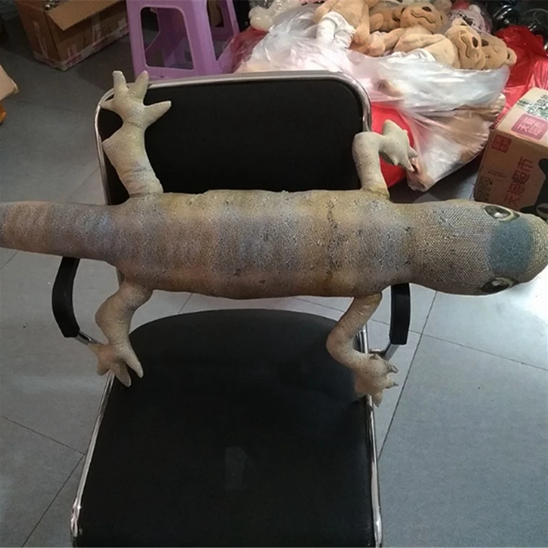 Dorimytrader Simulation Animal Lizard Plush Toy Big Realistic Animals Lizard Doll Gift for Kids Creative Decoration 100cm 39inch DY50027(9)_1