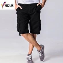 Летние мужские мешковатые многокарманные военные на молнии Карго короткие Горячие Бриджи мужские длинные армейские зеленые хаки мужские тактические шорты 28-38