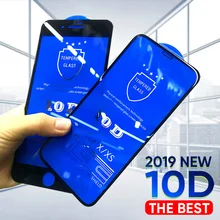 10D закаленное стекло для iPhone X 7 8 6 Plus защита экрана полное покрытие Защитное стекло для iPhone 6 6s 7 XR XS Max пленка