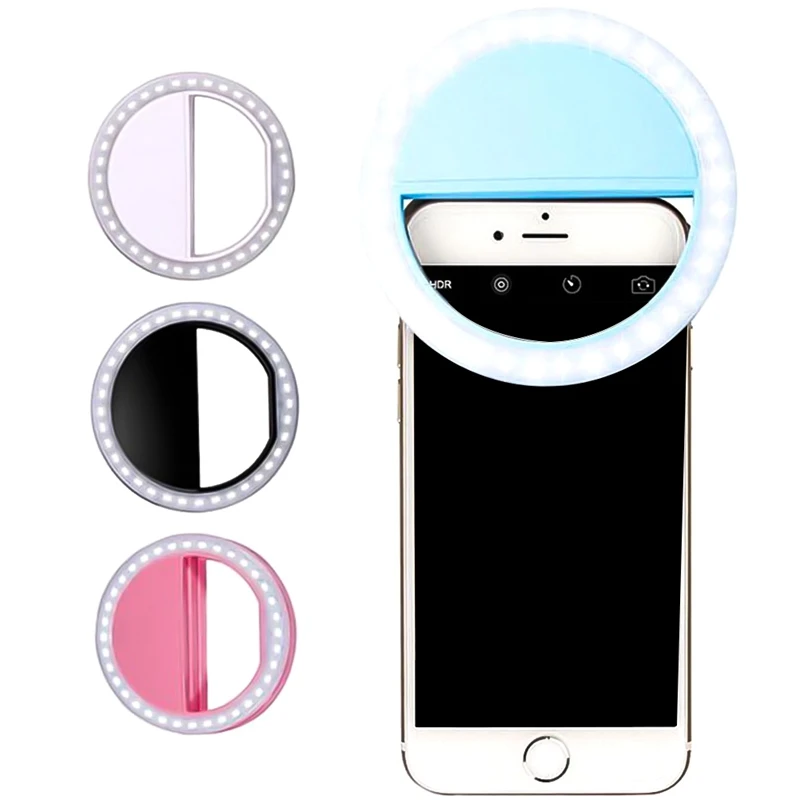 Selfie Ring Flash Led Fill Light Lamp Camera Photography Video Spotlight for iphone X 8 7 Samsung S9 S8 Plus Xiaomi Huawei Phone