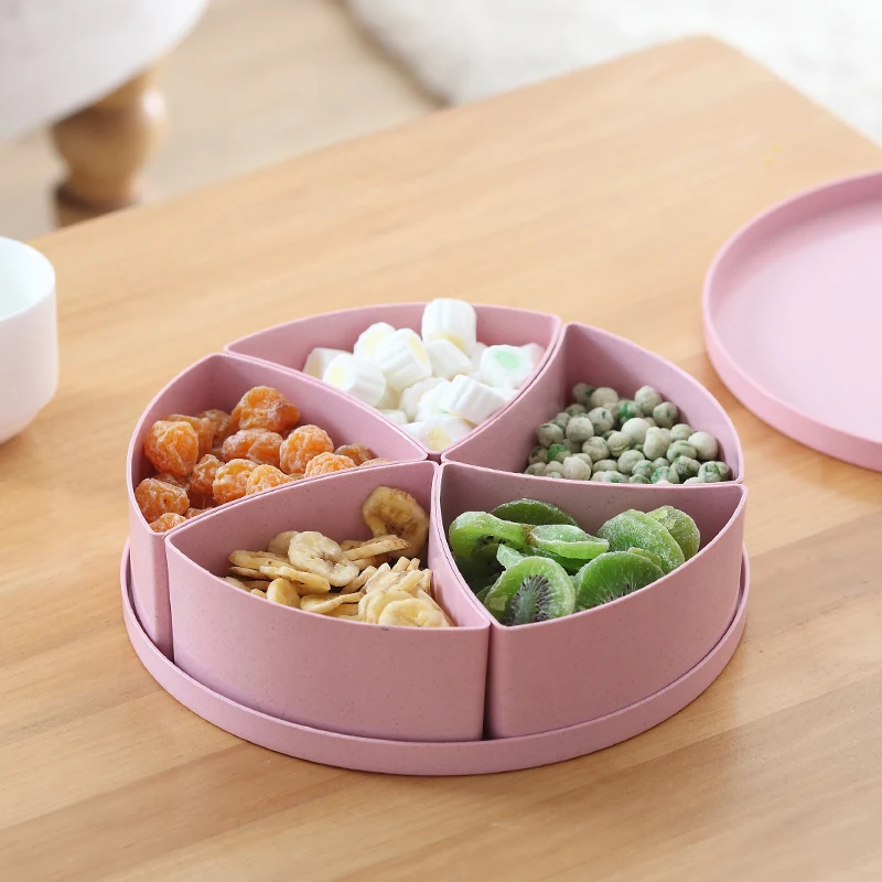Snacks Storage Box Organizer Fruit Dishes Candy Tray Plates Plastic Box