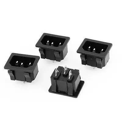 

4 x Electrical Cooker Replacement 3 Terminals C14 Power Plug 250V 10A 250V 15A