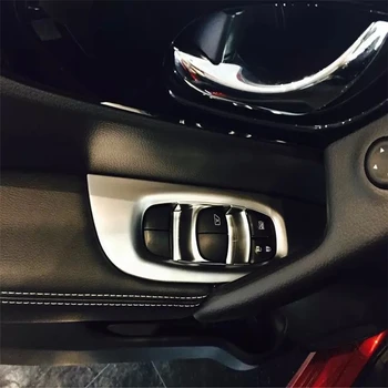 

WELKINRY car cover for Nissan Qashqai 2014 2015 2016 2017 ABS chrome door window lifter switch button armrest regulator trim