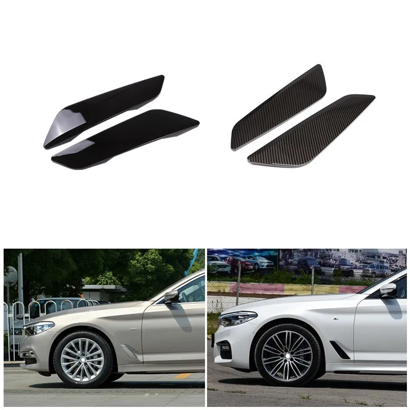 SRXTZM для BMW 5 серии G30 G31 Черный ABS углеродное волокно автомобиля боковое крыло воздушный поток крыло решетка выход Впускной вентиляционное отверстие крышка