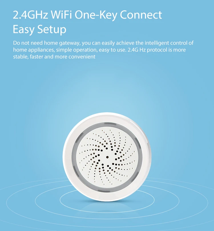 Casa inteligente sem fio wi fi sirene