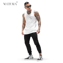 Voobuyla Спортивная футболка для бодибилдинга, Майки хлопчатобумажные для бега, мужская майка без рукавов для фитнеса, топ для мужчин