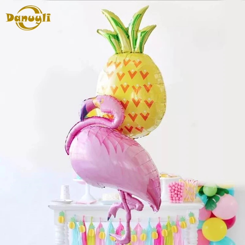 Globos de cumpleaños de flamenco/piña para niños, Decoración de cumpleaños, fiesta de adultos, fiesta de playa, Helio de aire