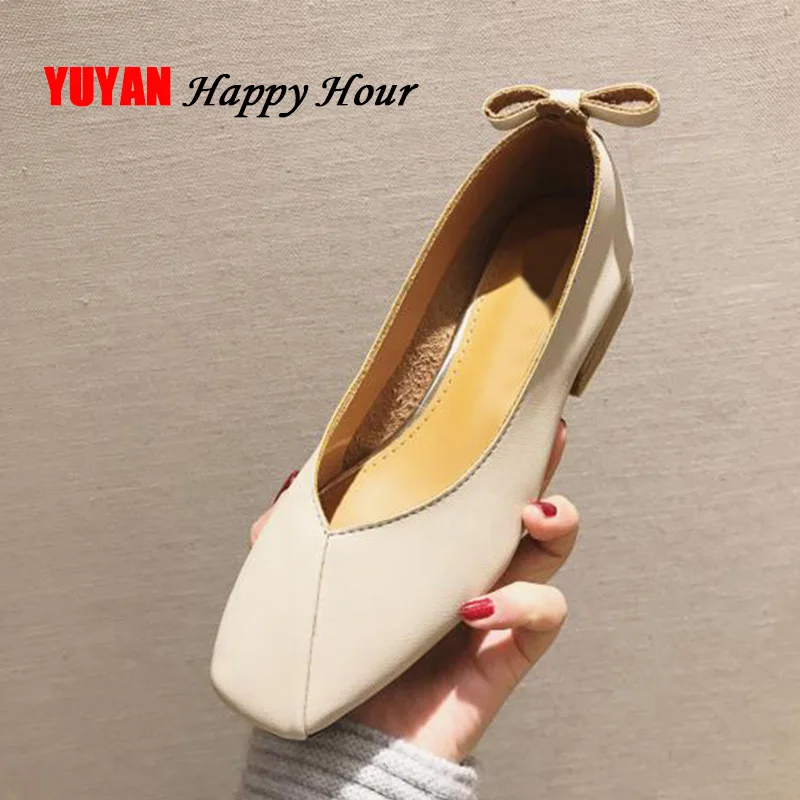 

New Fashion Luxury Brand Shoes Women Low Heels Leather Shoes Women's Pumps Office Ladies Shoes YX373