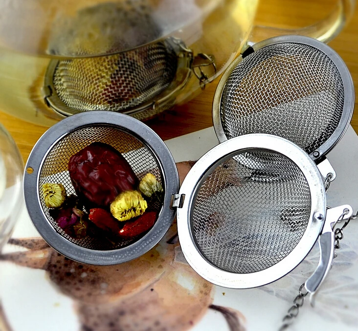 Free shipping 1000pcs/lot Stainless Steel Tea Pot Infuser Sphere Mesh Strainer Ball 5cm