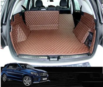

High quality! Special car trunk mats for Mercedes Benz GLE 350 2018-2015 durable cargo liner mats boot carpets for GLE350 2017
