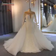 Robe de soiree кружевное свадебное платье русалки со съемной юбкой