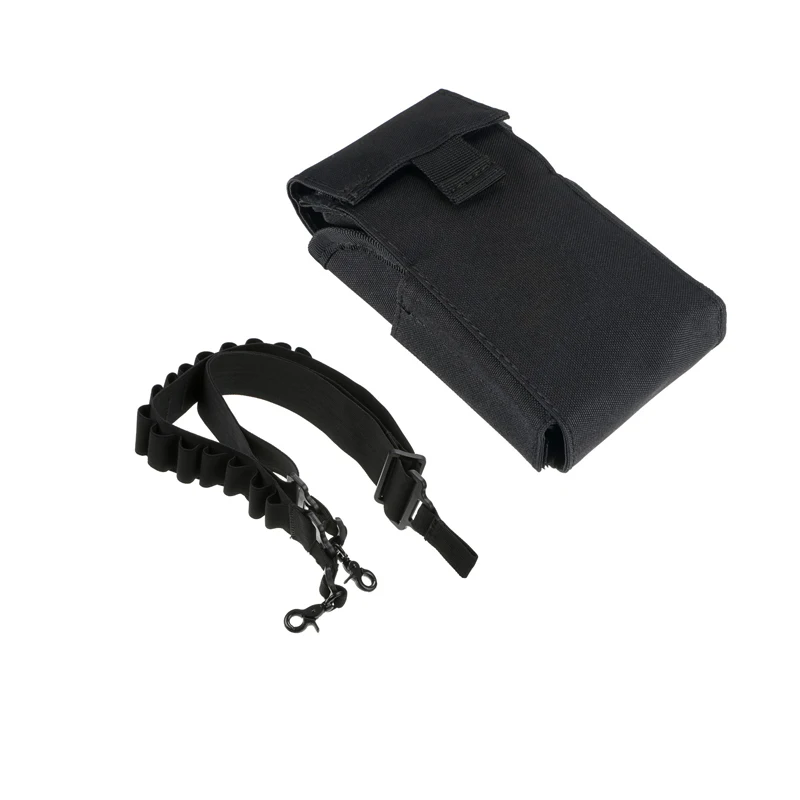 Тактическая оболочка держатель боеприпасов Молл Сумка дробовик слинг с 25 круглый для перезарядки ружья подсумок - Цвет: Black