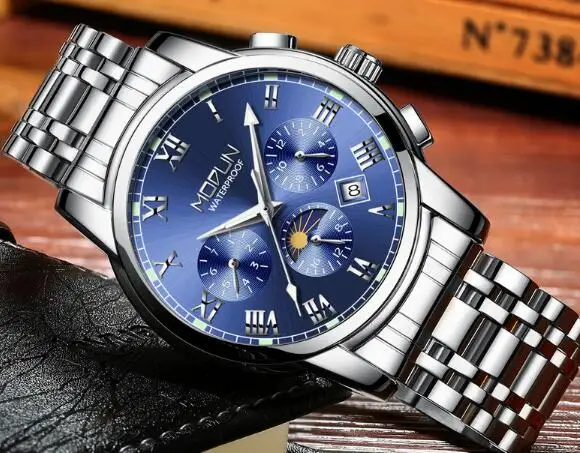 Chinese Luxury Mechanical Automatic Self Wind Watch Week Month Day