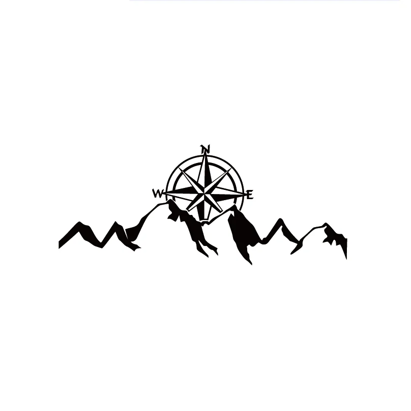 

20*8.5cm Compass Rose Sun Rise Fun Unique Vinyl Car Sticker For Car Window Body Decoration Modern Decal