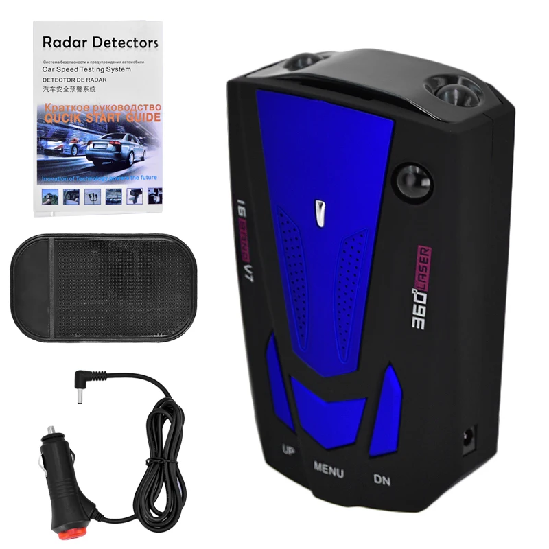 Car detector V7 360 Degree Detection Voice Alert Car Radar Detector anti English Voice for Car Speed Limited hot sale