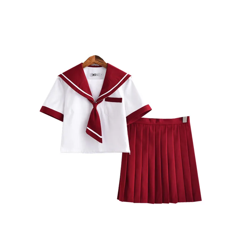 Японская Униформа матрос костюм для женщин Kansai студентов короткий рукав костюм Школьная форма для девочек