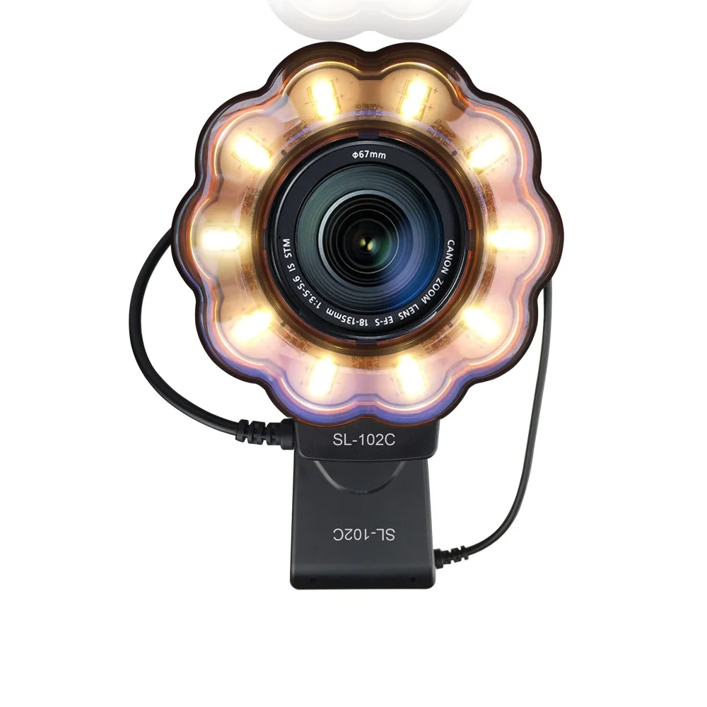 SL 102C GN15 Macro Flash Light LED Ring Lights Fill in Light LCD