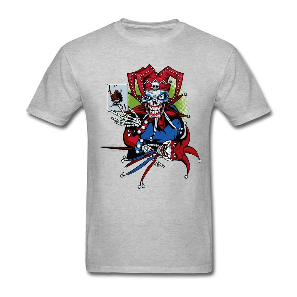 

2019 Summer Homme tshirt Website Adult Man The Jester King Tops with Deadly Jester Men's Custom Shirts Promotion