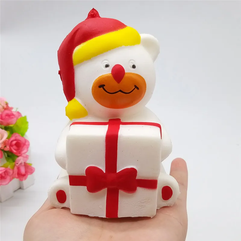 Funny Santa Claus Snowman Santa Bear Squishy Slow Rising Toys Cute Cartoon Xmas Teddy Bear Squishies Squeeze Stress Relief Toy (13)
