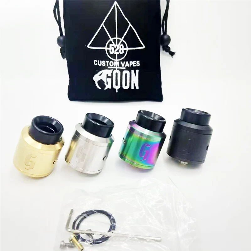 Newest-1-1-Goon-528-25-RDA-E-Cigarette-Atomizers-25mm-RDA-Vaporizer-Peek-Insulater-Vape
