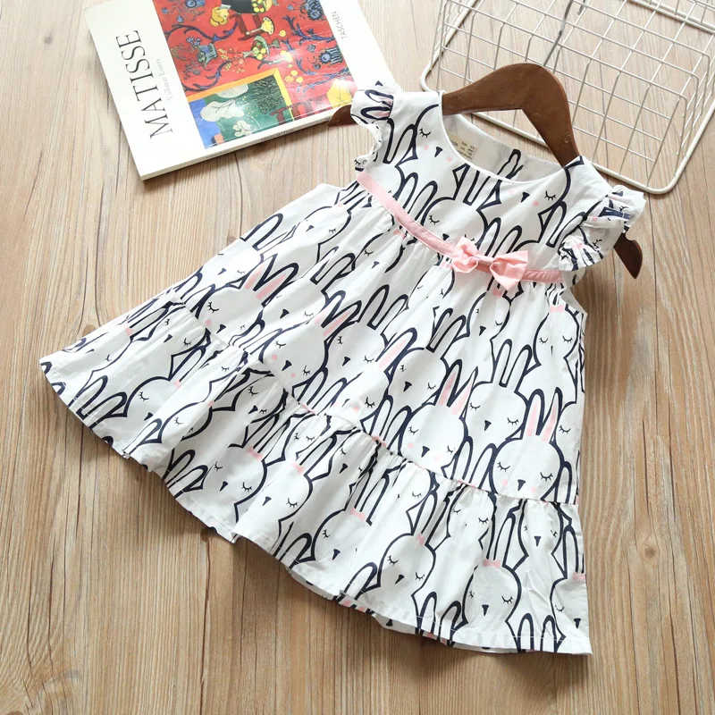 

2019 New Summer Item Girl Cute Rabbit Dress Two Colors