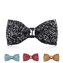 DKBLINGS 2 шт. 6x12 см со стразами Для мужчин мужской галстук, нежный Для мужчин брак жениха дружки галстук-бабочка банкет праздник Клубная одежда для вечеринок